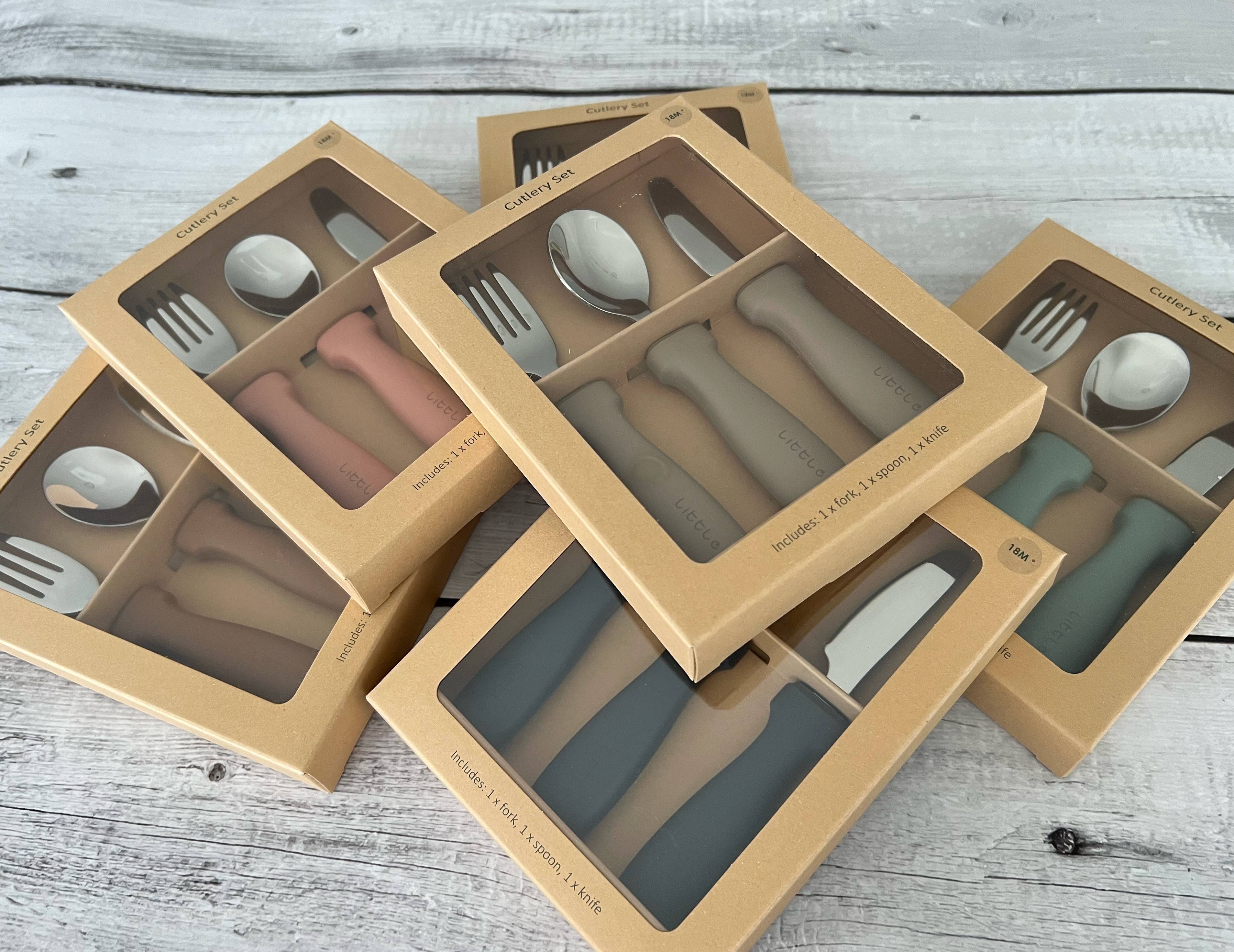 Silicone and Stainless Steel Cutlery Set - Kids