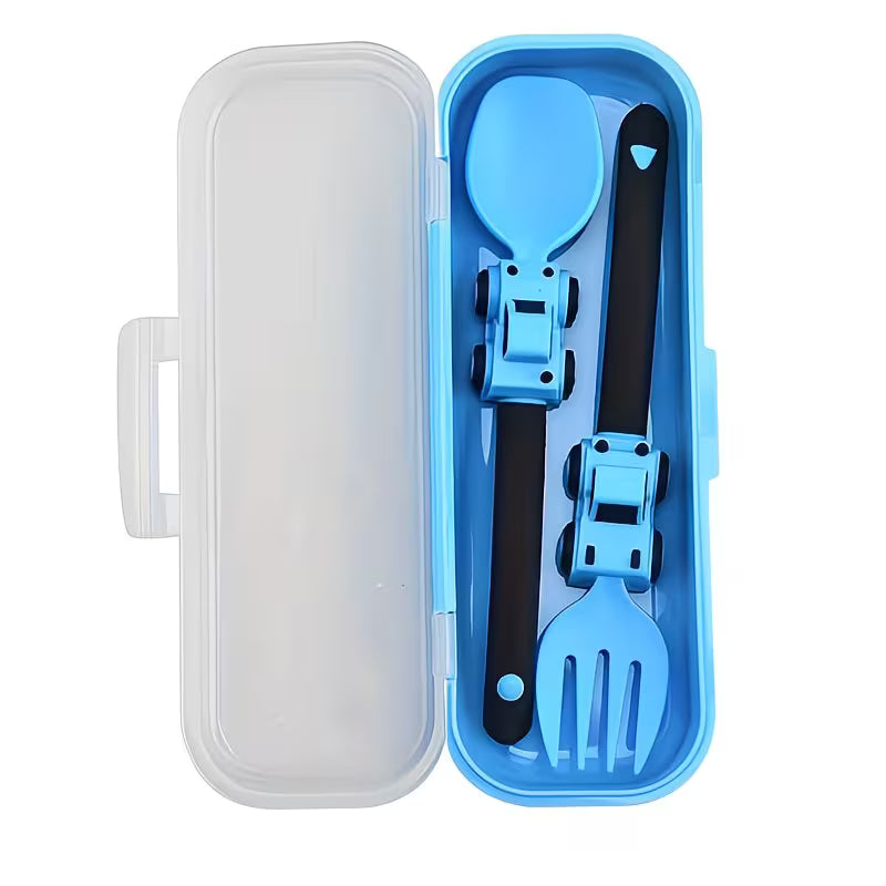 Kids Racing Car Fork and Spoon Set