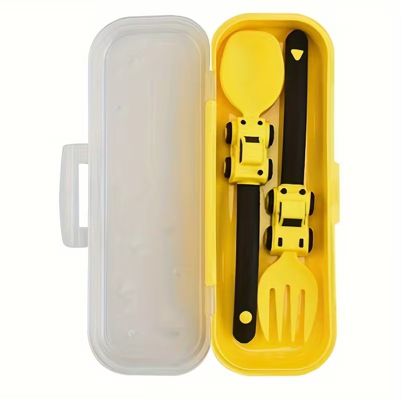 Kids Racing Car Fork and Spoon Set