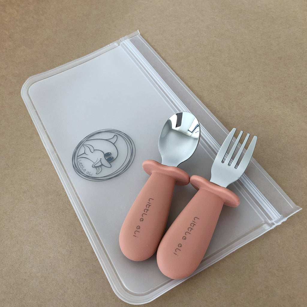 Silicone and Stainless Steel Cutlery Set - Toddler