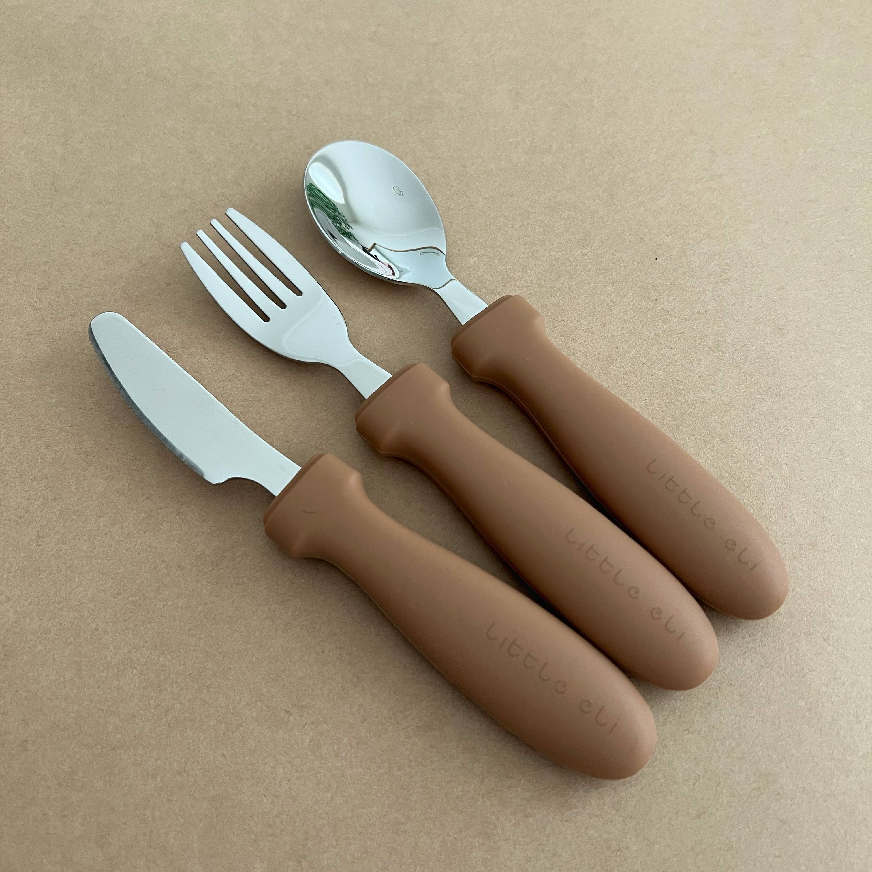 Silicone and Stainless Steel Cutlery Set - Kids