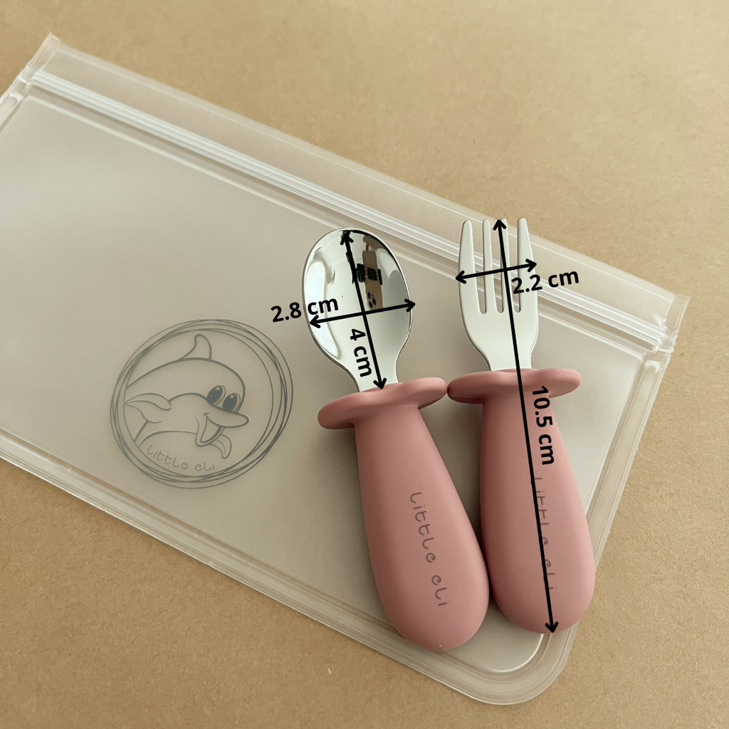 Silicone and Stainless Steel Cutlery Set - Toddler