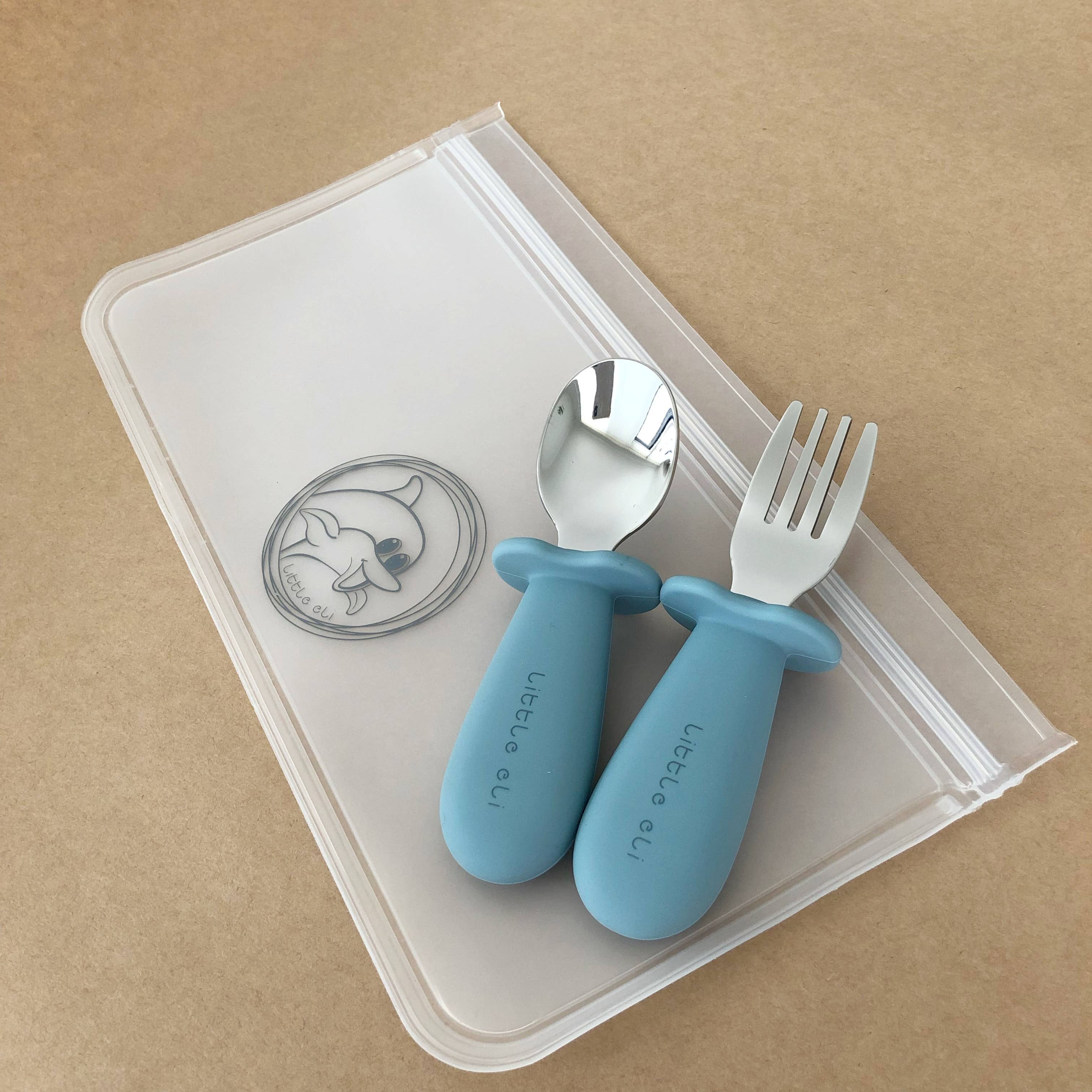 Silicone and Stainless Steel Cutlery Set - Toddler